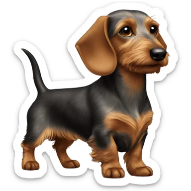 wirehaired dachshund profile entité body sticker