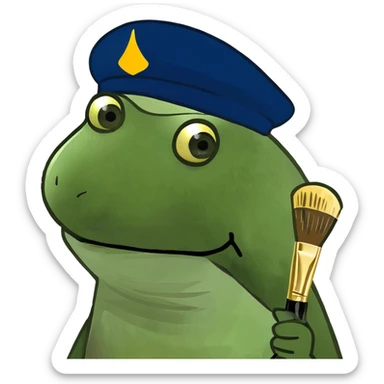 gold makeup brush sticker