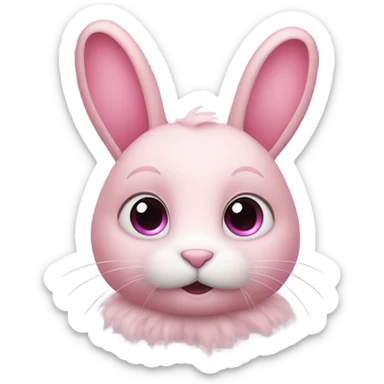 Pink rabbit sticker