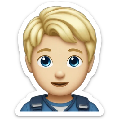 Blonde hair blue eyed baby boy sticker