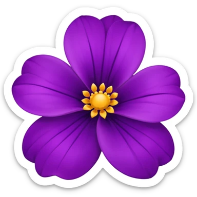 Violet flower sticker