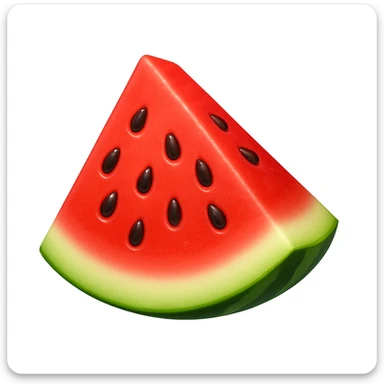 A watermelon emoji in Apple style sticker