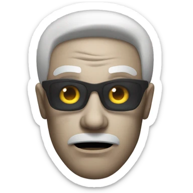 an evil man who works in the shadows to control a zombie horde sticker