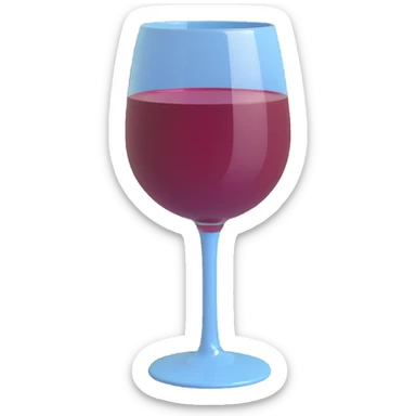 a wine glass sticker