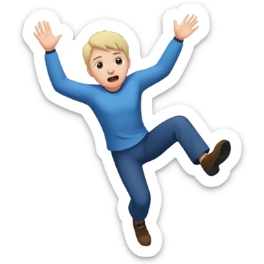 falling of a cliff sticker