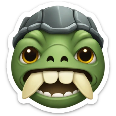 Turtle Viking with gap tooth  sticker
