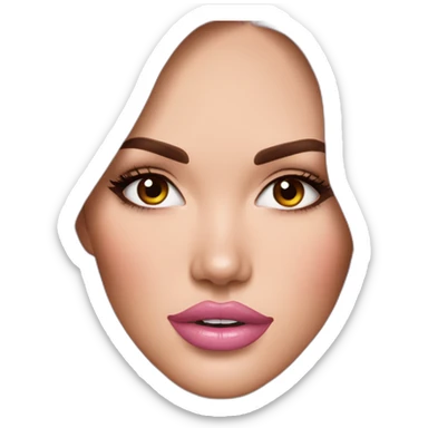 megan fox with soft pink lips sticker