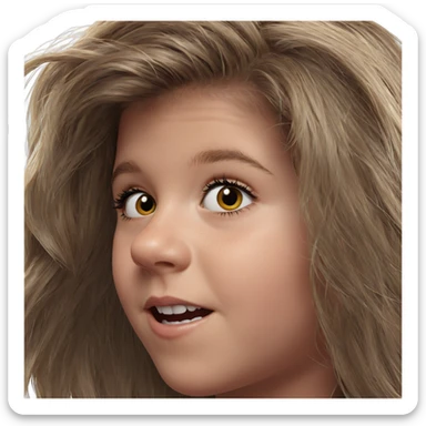 realistic portrait of girl sticker