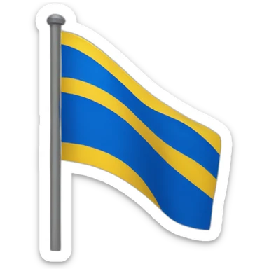 Blue-yellow flag sticker