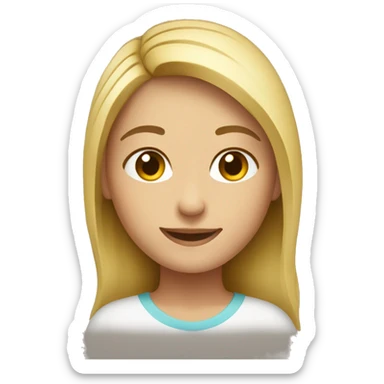 Visibly healthy vibe female Caucasian emoji sticker