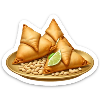 Samosa and peanuts sticker