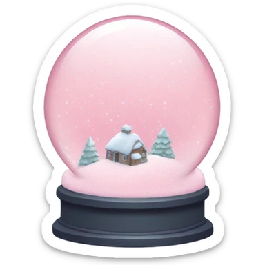 Pastel pink snow globe sticker