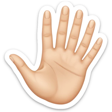 3 doigts levés et collés d’une main beige  sticker