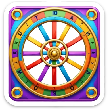 Tarot Card with a wheel on it sticker