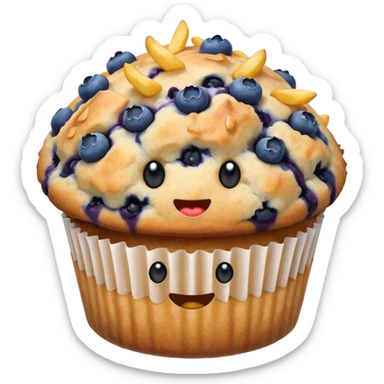 A McDonald's blueberry muffin with a side of French fries sticker