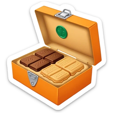 Tagalongs Girl Scout cookie orange box peanut butter & chocolate cookie sticker