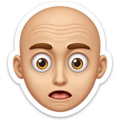 Crazy face emoji with twitching eye sticker