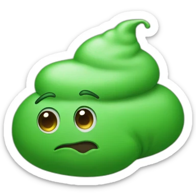 Green poop sticker