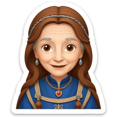 The kind and amiable grandmother in medieval fairy tales sticker