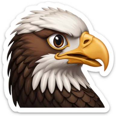 Eagle head emoji,use black theme sticker