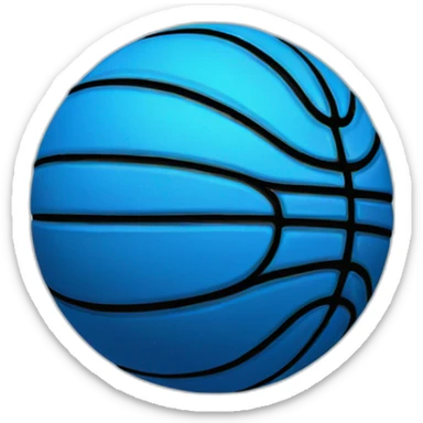 Blue basketball sticker