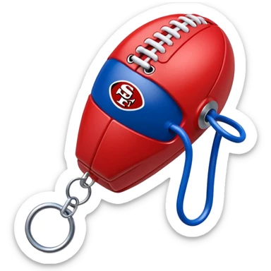 whistle nfl american football blue (#00A3E0) and red (#F9423A) sticker