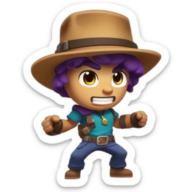 Brawl stars brawler b with a hat ramadan sticker