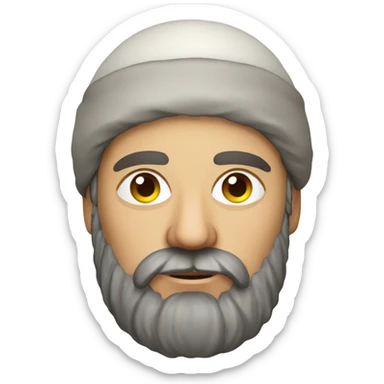 Russian peasant with a beard photorealistic serious sticker