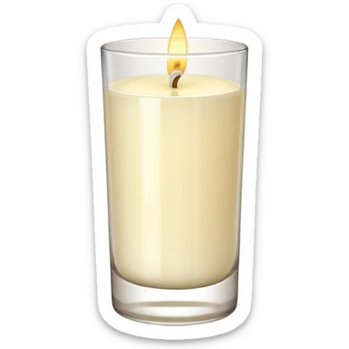 Soft vanilla long glass candle sticker