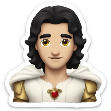 White skin Prince with black hair From Snow White sticker