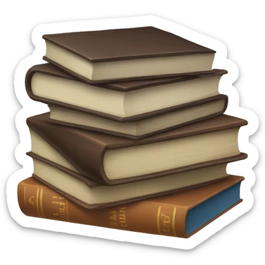 a pile of books sticker