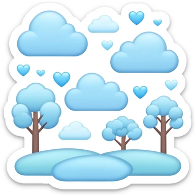 Cute Kawaii Pastels Blue Pale Aesthetic Scenery Deco sticker