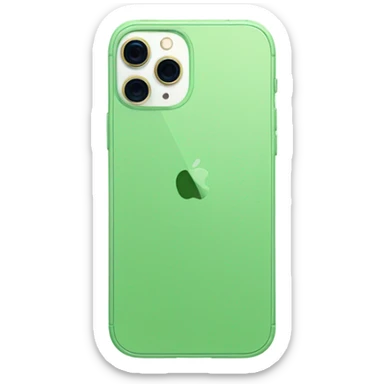 iphone 13 with light green color cover sticker