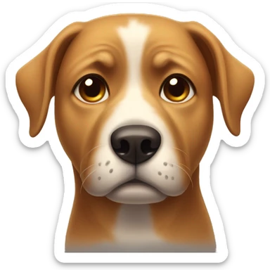 dogwith sad face sticker