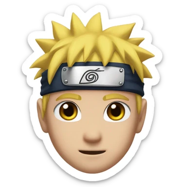 Naruto with a headband and signature whisker marks sticker