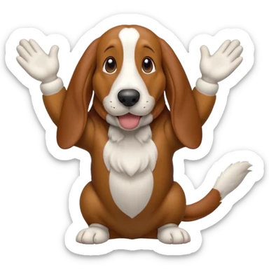 bassethound clapping animated sticker