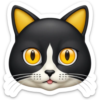 Gato negro y blanco  sticker