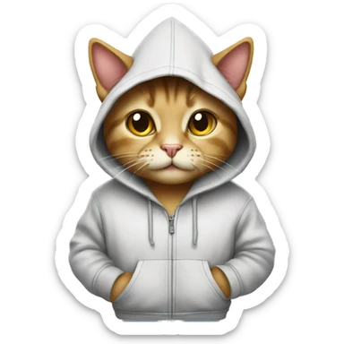 Cat wit hoodie sticker