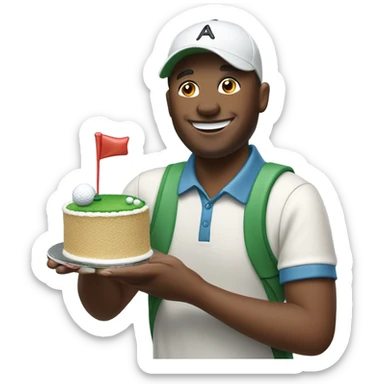 Happy birthday golfer sticker