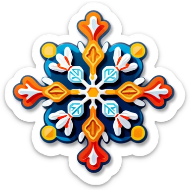 waffle snowflake sticker