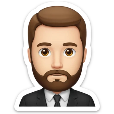 bearded man in a suit sticker