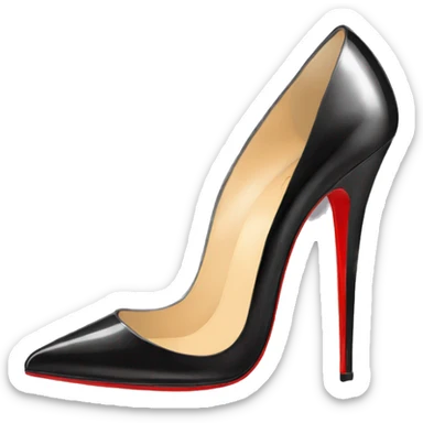 Louboutin heels black glossy  sticker
