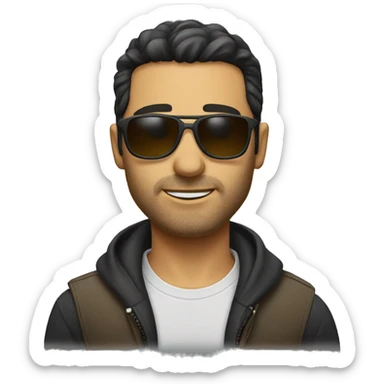Alex Hormozi with sunglasses  sticker