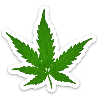 Marihuana leave with hat sticker