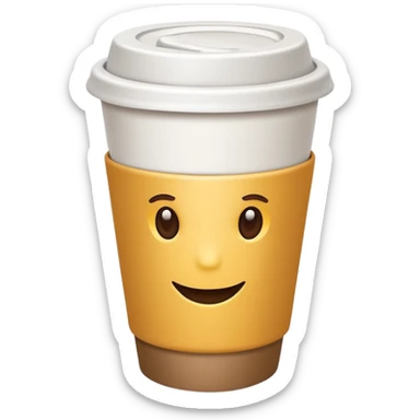 Coffee cup – paper cup with lid sticker