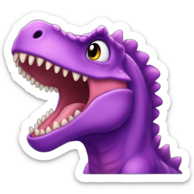 dinosaur ADORABLE adopted purple  sticker