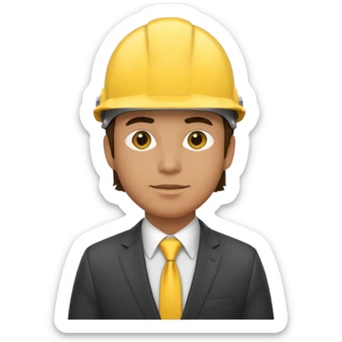 suit with yellow helmet man sticker