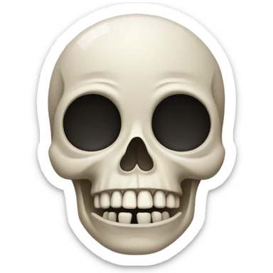 Skull crying sticker