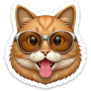 Cat with sunglasses sticker