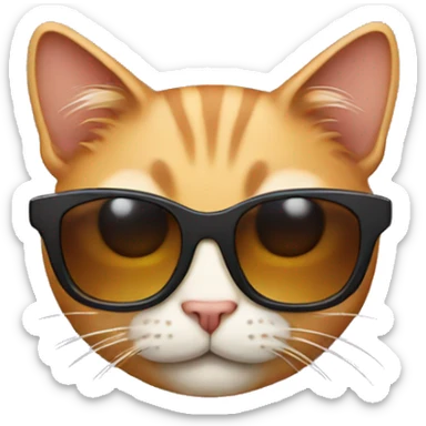 Cat with sunglasses sticker